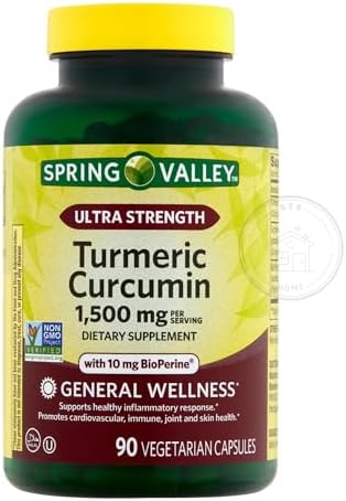 Suplemento de Cúrcuma Spring Valley | Suplemento de Cúrcuma Curcumina Ultra Fuerte 1,500 mg, 90 Cápsulas + Sticker STS. - imagen 2