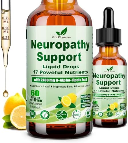 Suplementos para Neuropatía en Gotas Líquidas, Advance 17 en 1 Ácido R-Alpha Lipoico Estabilizado (R-ALA) con Acetil L-Carnitina, Complejo de - imagen 1