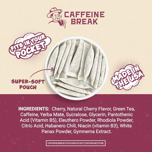 ALP Supply Co - Pouches de Cafeína Sabor Cereza Negra - Energía Limpia y Audaz - Hecho en EE. UU. - 50mg por pouch - Paquete de 5, 15 Pouches Cada Uno - imagen 3