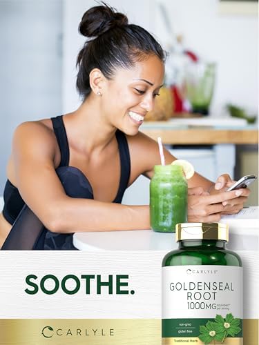 Cápsulas de Raíz de Goldenseal Carlyle | 200 Contenidos | Suplemento Herbal Tradicional | Sin OGM, Libre de Gluten - imagen 6
