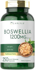 Cápsulas de Extracto de Boswellia Carlyle | 250 Contenido | Complejo de Boswellia Serrata con Extracto de Pimienta Negra | Suplemento Sin OGM y Sin - imagen 1