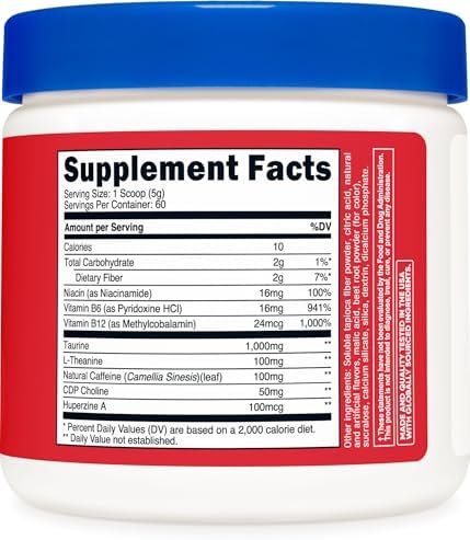Nutricost Complejo Energético (Sabor Fruta) (60 Porciones) - Polvo de Energía Limpia, Suplemento Dietético de 300g - imagen 5
