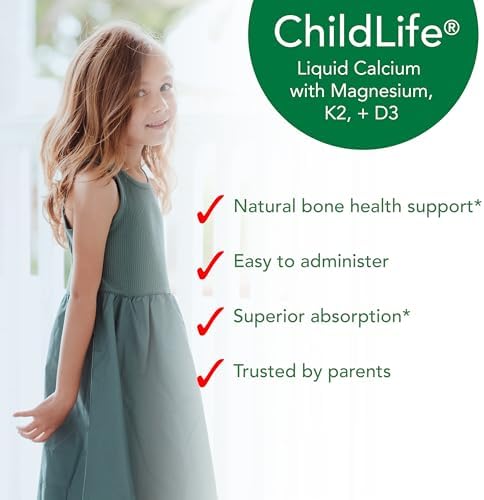 Suplemento Líquido de Calcio ChildLife Essentials para Niños - Calcio para Bebés con Magnesio, Vitamina D3, K2 y Zinc para Huesos - Sabor Naranja, - imagen 6