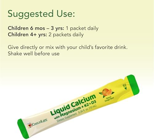 Suplemento Líquido de Calcio ChildLife Essentials para Niños - Calcio para Bebés con Magnesio, Vitamina D3, K2 y Zinc para Huesos - Sabor Naranja, - imagen 7