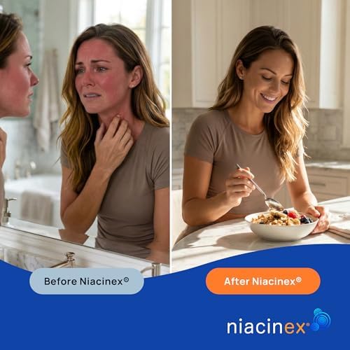 Niacinex Niacina 500mg Liberación Prolongada, 200 Tabletas, Suplemento de Vitamina B3 Vegano, Sin Flush, Equilibrio de Colesterol, Hecho en EE. UU. - imagen 3