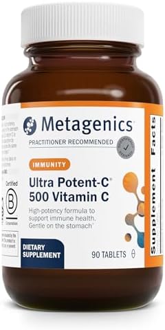 Metagenics Ultra Potent-C 500 - Suplemento de Vitamina C Buffered para Apoyo Inmunológico, Defensa Antioxidante y Formación de Colágeno - Suave, - imagen 1
