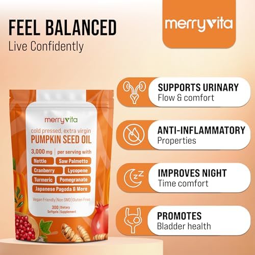Aceite de Semilla de Calabaza con Saw Palmetto, Cúrcuma, Ortiga y Más | 3000mg por Porción, 300 Softgels | Prensado en Frío, Extra Virgen | - imagen 7