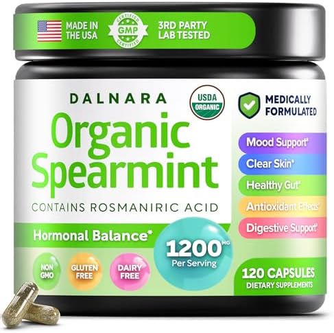 Cápsulas Orgánicas de Hierbabuena Dalnara 1200 mg - Certificadas por USDA, Apoyo a la Salud Femenina, Balance Hormonal y Vitalidad Digestiva, - imagen 1