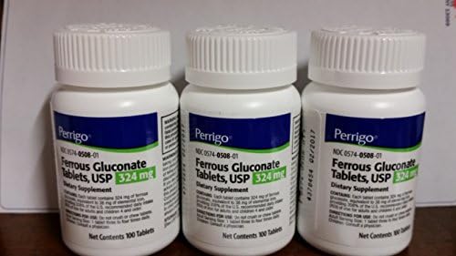 Gluconato Ferroso 324 mg, 100 Tabletas, Paquete de 3 - imagen 1