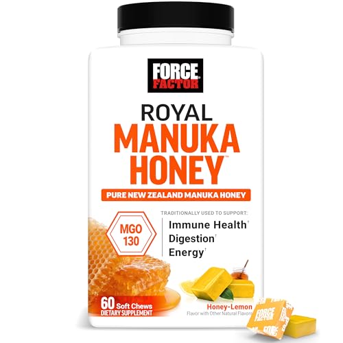 Miel Manuka Real Force Factor, Miel Pura de Nueva Zelanda, Apoyo Inmunológico, Digestión y Energía, MGO 130, Sostenible, Sabor Miel-Limón, 60 Gomas - imagen 5