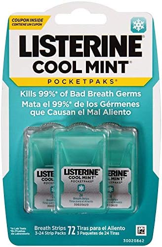 Listerine Cool Mint Pocketpacks Tiras de Aliento 288 Pzas. (Paquete de 4) - imagen 1