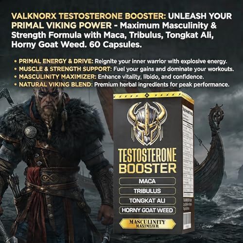 Suplemento de Testosterona VALKNORX para Hombres Primal Viking (Pruebas de Terceros) - Maca, Hierba de Cabra, Tongkat Ali, Tribulus - Aumenta Libido - imagen 4