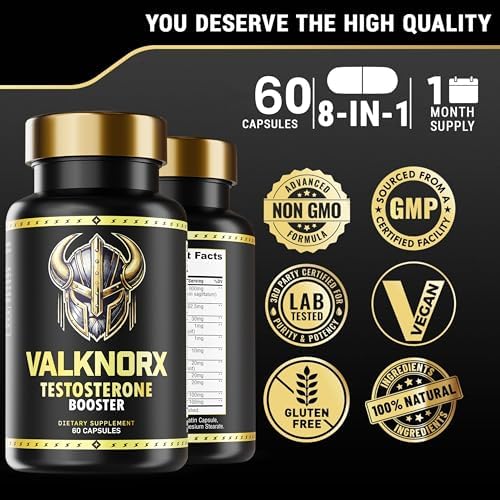 Suplemento de Testosterona VALKNORX para Hombres Primal Viking (Pruebas de Terceros) - Maca, Hierba de Cabra, Tongkat Ali, Tribulus - Aumenta Libido - imagen 7