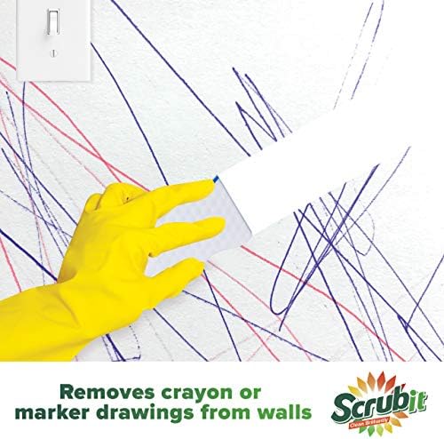 Paquete de 25 Esponjas de Borrado Extra Duraderas SCRUBIT - Limpiador para Cocina, Baño, Pisos y Paredes - Esponjas Mágicas de Melamina - Borradores - imagen 2