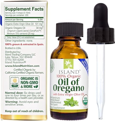 Island Nutrition, Gotas Líquidas de Aceite de Orégano Orgánico (30 ml) - Mezcla de Aceite de Orégano y Aceite de Oliva, Cultivado en España. - imagen 3