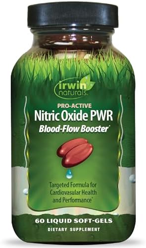 Irwin Naturals Pro-Active Nitric Oxide PWR - Suplemento para Aumentar el Flujo Sanguíneo con L-Citrulina, Remolacha y Espinaca Roja - 60 Cápsulas - imagen 1
