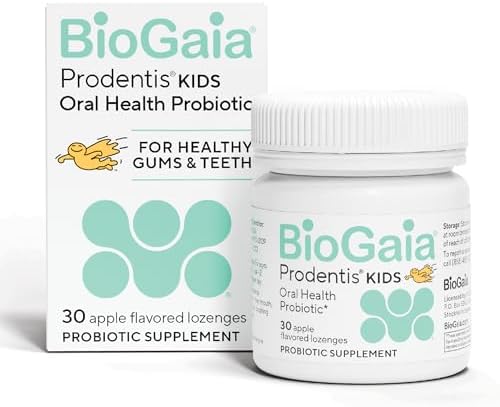 BioGaia Prodentis Kids | Probióticos Dentales para Niños | Promueve la Salud Oral y Digestiva | 30 Pastillas de Manzana | 1 Paquete - imagen 1