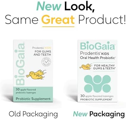 BioGaia Prodentis Kids | Probióticos Dentales para Niños | Promueve la Salud Oral y Digestiva | 30 Pastillas de Manzana | 1 Paquete - imagen 2