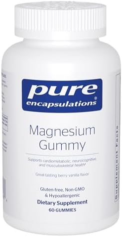 Gomitas de Magnesio Pure Encapsulations - Citrato de Magnesio - Apoya la Salud Cardiaca y Relajación - Veganas y <0.5g de Azúcar por Goma - 60 Gomitas - imagen 1