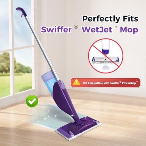 Botella de Reemplazo Recargable para Mopa Swiffer® Wet Jet™, 1250ml / 42 oz, Vacía, Antifugas, Botella de Recarga de Solución de Limpieza con 7 Gomas - imagen 2