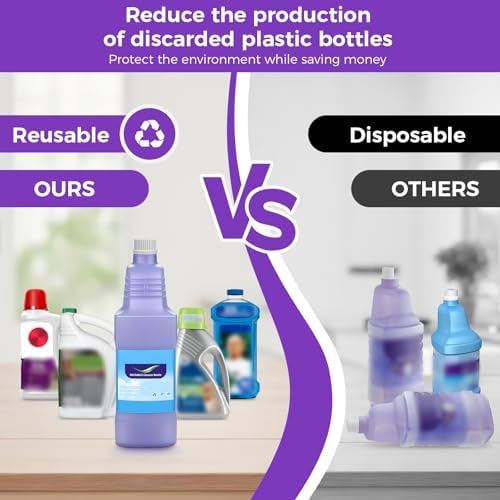 Botella de Reemplazo Recargable para Mopa Swiffer® Wet Jet™, 1250ml / 42 oz, Vacía, Antifugas, Botella de Recarga de Solución de Limpieza con 7 Gomas - imagen 7