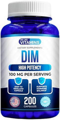 We Like Vitamins DIM 100mg 200 Cápsulas - Suplemento de Diindolilmetano para Apoyar Niveles Saludables de Estrógeno y Hormonas - Suministro para 200 - imagen 1