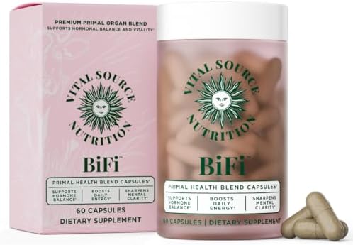 Vital Source Nutrition - Cápsulas BiFi - Mezcla Primal de Órganos de Res - Suplementos Ancestrales Premium para Mujeres - Apoya la Salud Hormonal, - imagen 1
