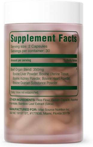 Vital Source Nutrition - Cápsulas BiFi - Mezcla Primal de Órganos de Res - Suplementos Ancestrales Premium para Mujeres - Apoya la Salud Hormonal, - imagen 7