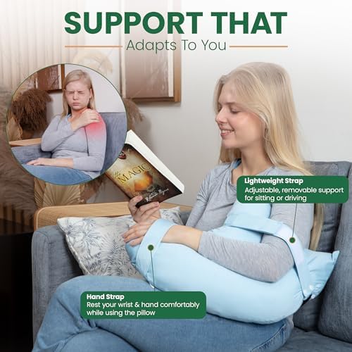 Almohada para Postoperatorio de Hombro Allersoft | Alivio para Dolor de Hombro o Hombro Congelado | Tela Fresca que Reduce Sudoración - imagen 3