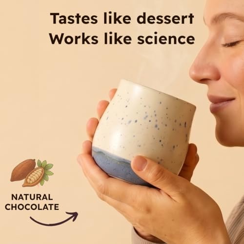 Cocoa para Dormir Brainoa para Amantes del Chocolate – Con Magnesio Glicinato, Ashwagandha, Hongo Reishi y L-Theanina – Bebida para Dormir Sin - imagen 5