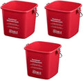 Cubeta Desinfectante Noble Products Pequeña Roja - Paila de Limpieza de 3 Cuartos - Set de 3 Contenedores Cuadrados de Plástico - imagen 1