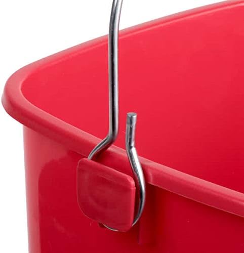 Cubeta Desinfectante Noble Products Pequeña Roja - Paila de Limpieza de 3 Cuartos - Set de 3 Contenedores Cuadrados de Plástico - imagen 2