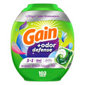 Gain Flings Detergente en Pacs con Defensa contra Olores, 102 Piezas, Aroma Super Fresh Blast, HE 3 en 1 con Febreze y Oxi - imagen 1
