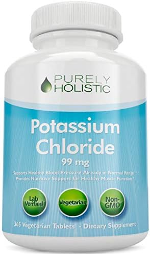Suplemento de Cloruro de Potasio | Suministro para 1 Año | Apoyo a la Salud Cardiaca y Circulatoria | 99mg de Potasio por Porción para Equilibrio de - imagen 1