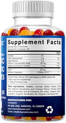 Gomitas Probióticas Sin Azúcar Vitamatic para Hombres y Mujeres – 5 Mil Millones de CFUs - 60 Gomitas por Botella | Paquete de 2 (120 Gomitas) Apoyo - imagen 8