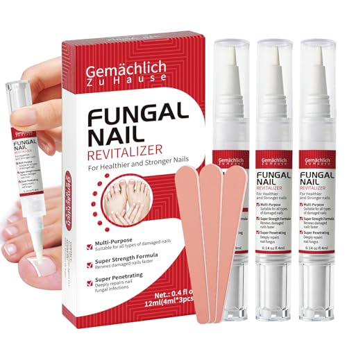 Tratamiento para Hongos en Uñas con Puntero Extra Fuerte, Reparador de Uñas Dañadas, Amarillas y Encarnadas, con Aceite de Árbol de Té, 3 Plumas - imagen 1