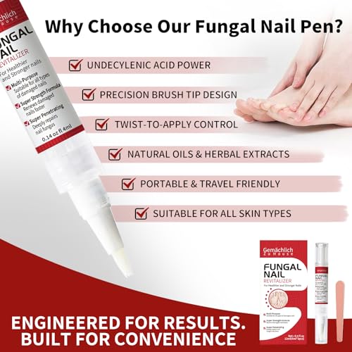 Tratamiento para Hongos en Uñas con Puntero Extra Fuerte, Reparador de Uñas Dañadas, Amarillas y Encarnadas, con Aceite de Árbol de Té, 3 Plumas - imagen 2