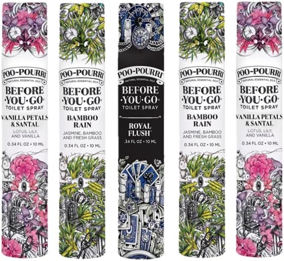 Poo-Pourri Spray para el Baño Antes de Ir, Tamaño de Viaje 10 mL, Paquete de 5 - imagen 1