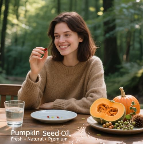 Aceite de Semilla de Calabaza con Saw Palmetto, 300 Softgels | Vitamina D3 & Saúco 4 en 1, 3000mg Aceite Virgen Prensado en Frío | Apoya Salud del - imagen 6