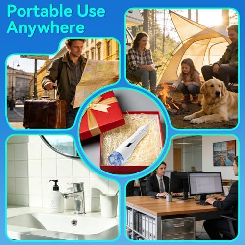 Hilo Dental Portátil Recargable IPX7, Irrigador Oral con 4 Modos y 5 Puntas, 300ml - Ideal para Brackets y Encías Sensibles, Uso en Casa y Viajes - imagen 5