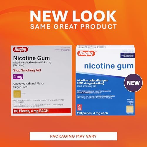 Chicles de Nicotina Rugby Polacrilex 4mg - Sabor Original, Ayuda para Dejar de Fumar y Vapear, Sin Azúcar, 110 Piezas (1 Paquete) - imagen 7
