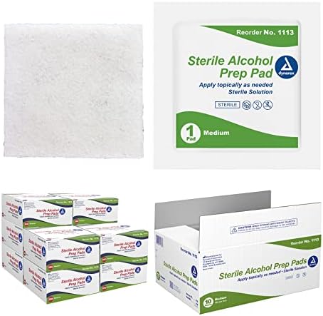 Dynarex 1113-CS Almohadillas Estériles de Preparación con Alcohol Sin Látex, 4.2 Libras (Paquete de 2000) - imagen 1