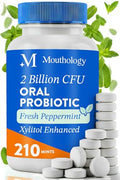 Mouthology Probióticos Orales para Mal Aliento con Xilitol (210 Mentas), Probioticos Dentales, Tratamiento para Mal Aliento y Encías - imagen 1