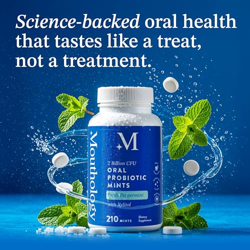 Mouthology Probióticos Orales para Mal Aliento con Xilitol (210 Mentas), Probioticos Dentales, Tratamiento para Mal Aliento y Encías - imagen 5