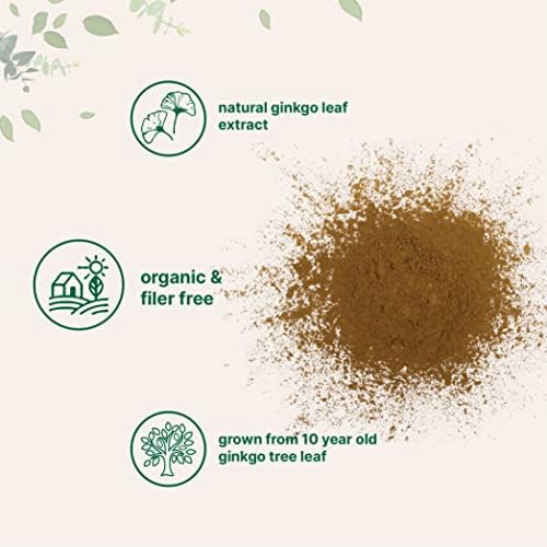 Extracto en Polvo de Ginkgo Biloba Orgánico Micro Ingredients, 8oz | Suplemento Herbal No Transgénico y Vegano para Hombres y Mujeres - imagen 4