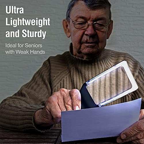 Lupa Magnipros Patente 3X Grande con Luz | 3 Modos de Luz de Color | Lente Antirreflejo y LEDs Regulables | Ideal para Leer y Inspección - Perfecta - imagen 8