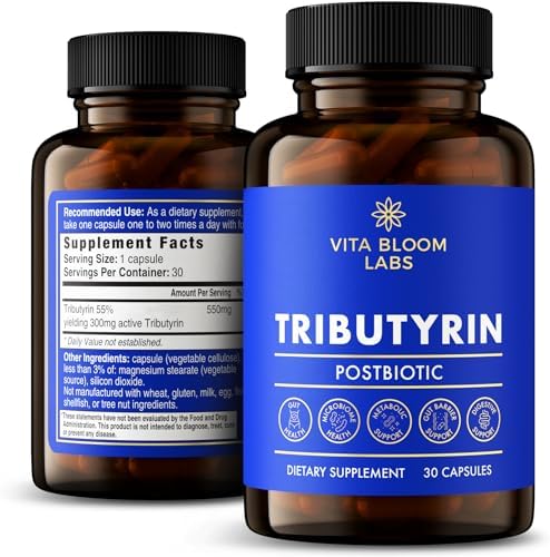Suplemento de Tributirina - Mejor Absorción y Más Efectivo que el Butirato de Sodio - Salud Intestinal y Digestiva - 3 en 1 Postbióticos para - imagen 1