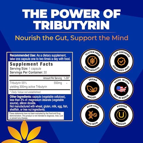 Suplemento de Tributirina - Mejor Absorción y Más Efectivo que el Butirato de Sodio - Salud Intestinal y Digestiva - 3 en 1 Postbióticos para - imagen 7