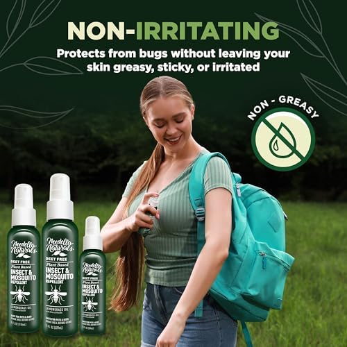 Repelente de Insectos y Mosquitos Sin DEET - Paquete de Viaje (2, 4, 8oz) - Repelente Aromático con Aceite de Hierba Limón, Seguro para Mascotas y - imagen 5