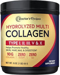 Polvo de Péptidos de Colágeno Múltiple Doctor's Recipes para Mujeres y Hombres, Proteína Hidrolizada de Res Alimentada con Pasto, 16oz - imagen 1